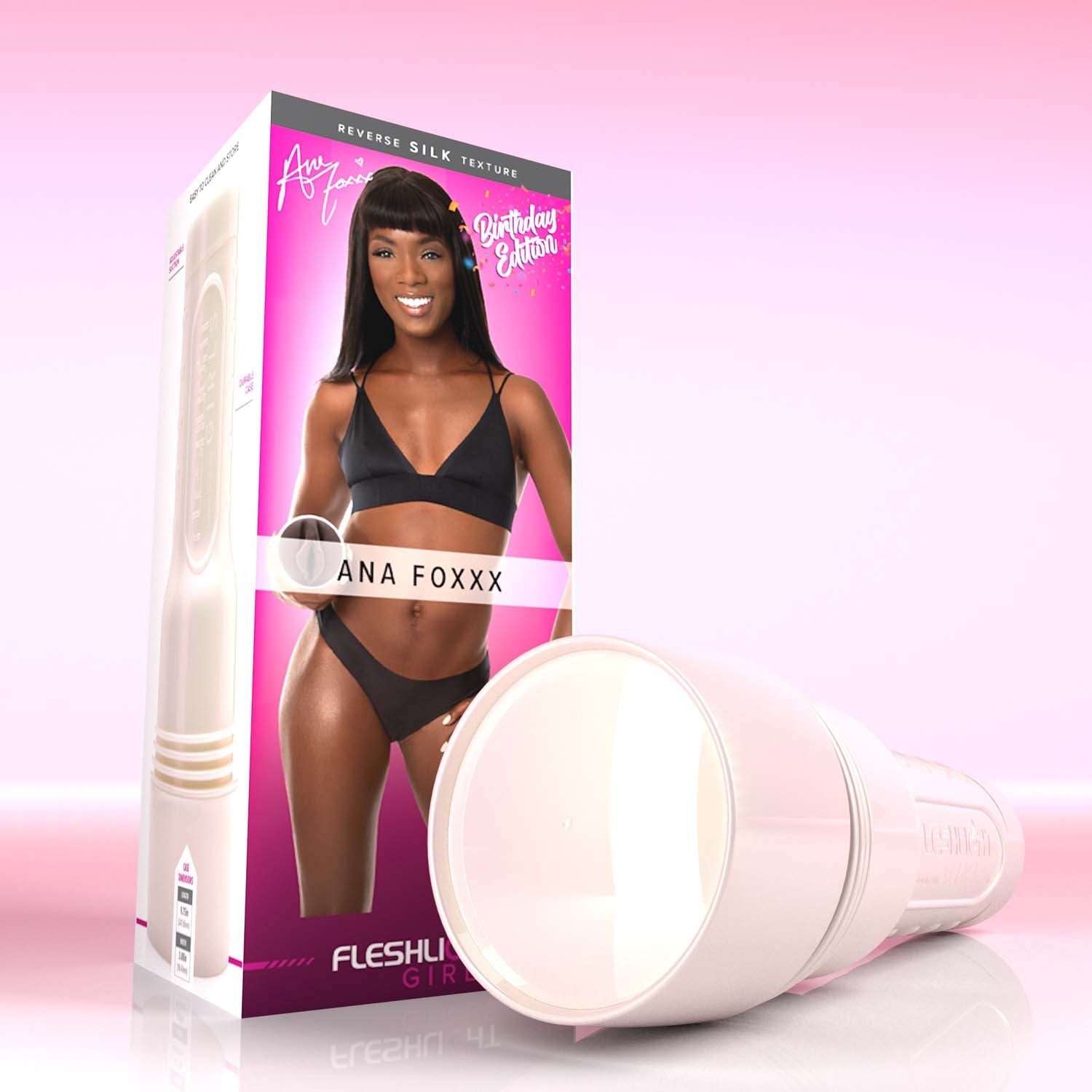 Fleshlight Girl Ana Foxxx Birthday Cake Edition Stroker Birthday - Silk (Lady) With case