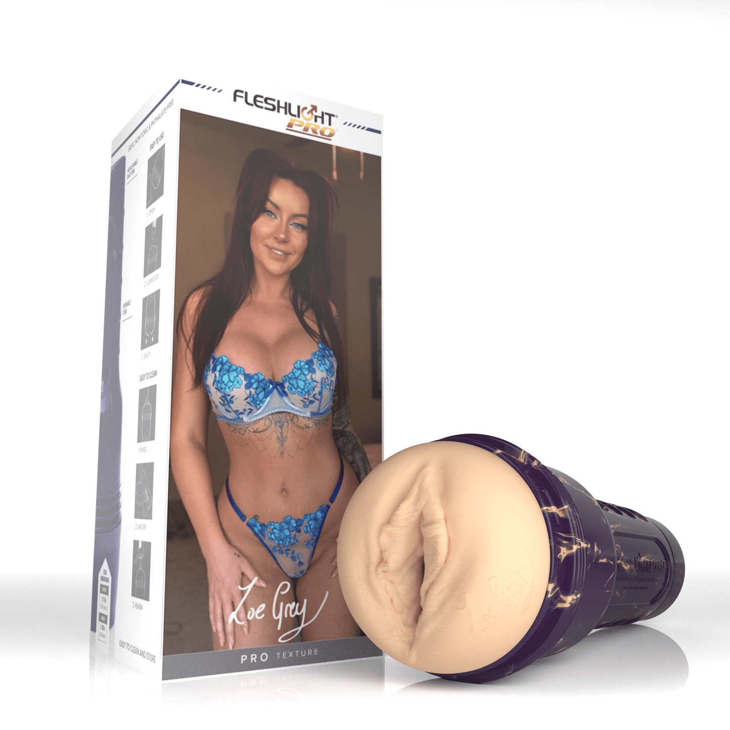 Fleshlight Pro Zoe grey Juicy pussy Stroker Allure 150